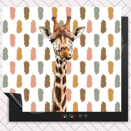 Inductie beschermer - Funny giraf vlekken