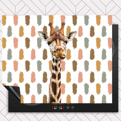 Inductie beschermer - Funny giraf vlekken