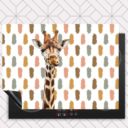 Inductie beschermer - Funny giraf vlekken