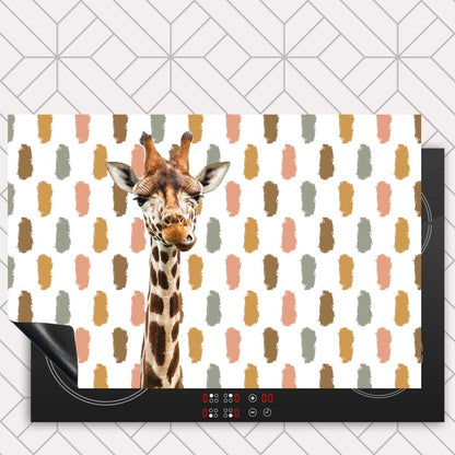 Inductie beschermer - Funny giraf vlekken