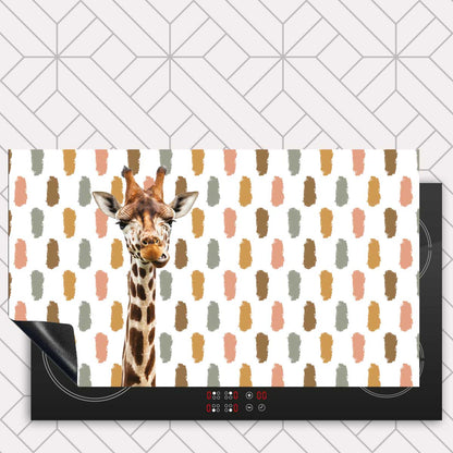 Inductie beschermer - Funny giraf vlekken