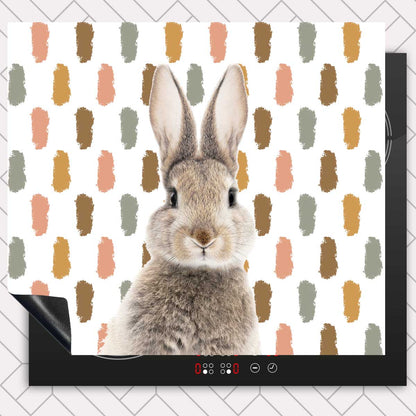 Inductie beschermer - Funny konijn vlekken