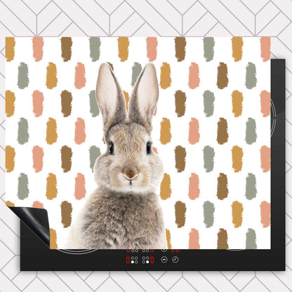 Inductie beschermer - Funny konijn vlekken