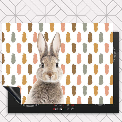 Inductie beschermer - Funny konijn vlekken