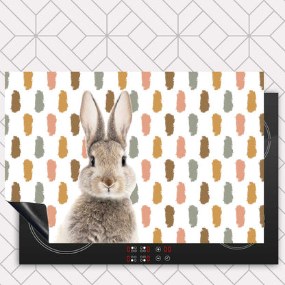 Inductie beschermer - Funny konijn vlekken