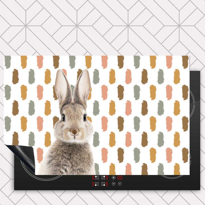 Inductie beschermer - Funny konijn vlekken