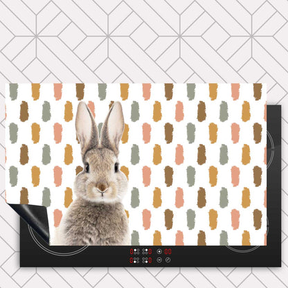 Inductie beschermer - Funny konijn vlekken