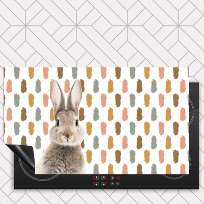 Inductie beschermer - Funny konijn vlekken