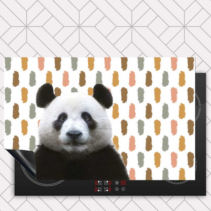 Inductie beschermer - Funny panda vlekken