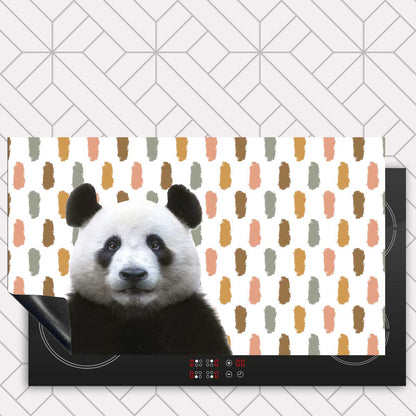 Inductie beschermer - Funny panda vlekken