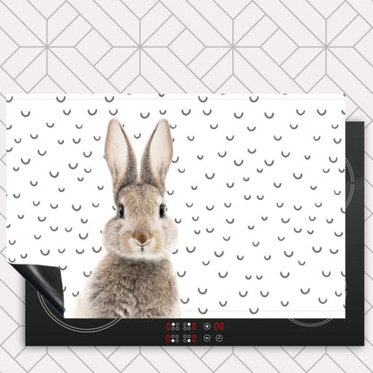 Inductie beschermer - Funny konijn fugler