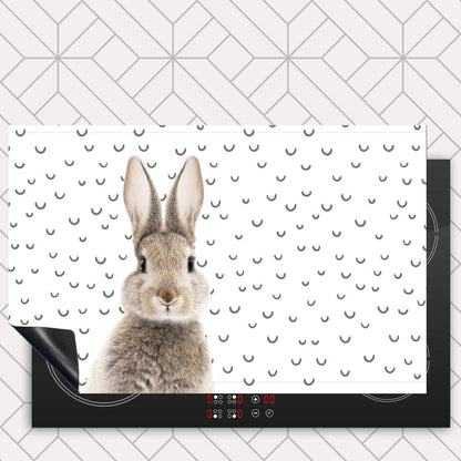 Inductie beschermer - Funny konijn fugler