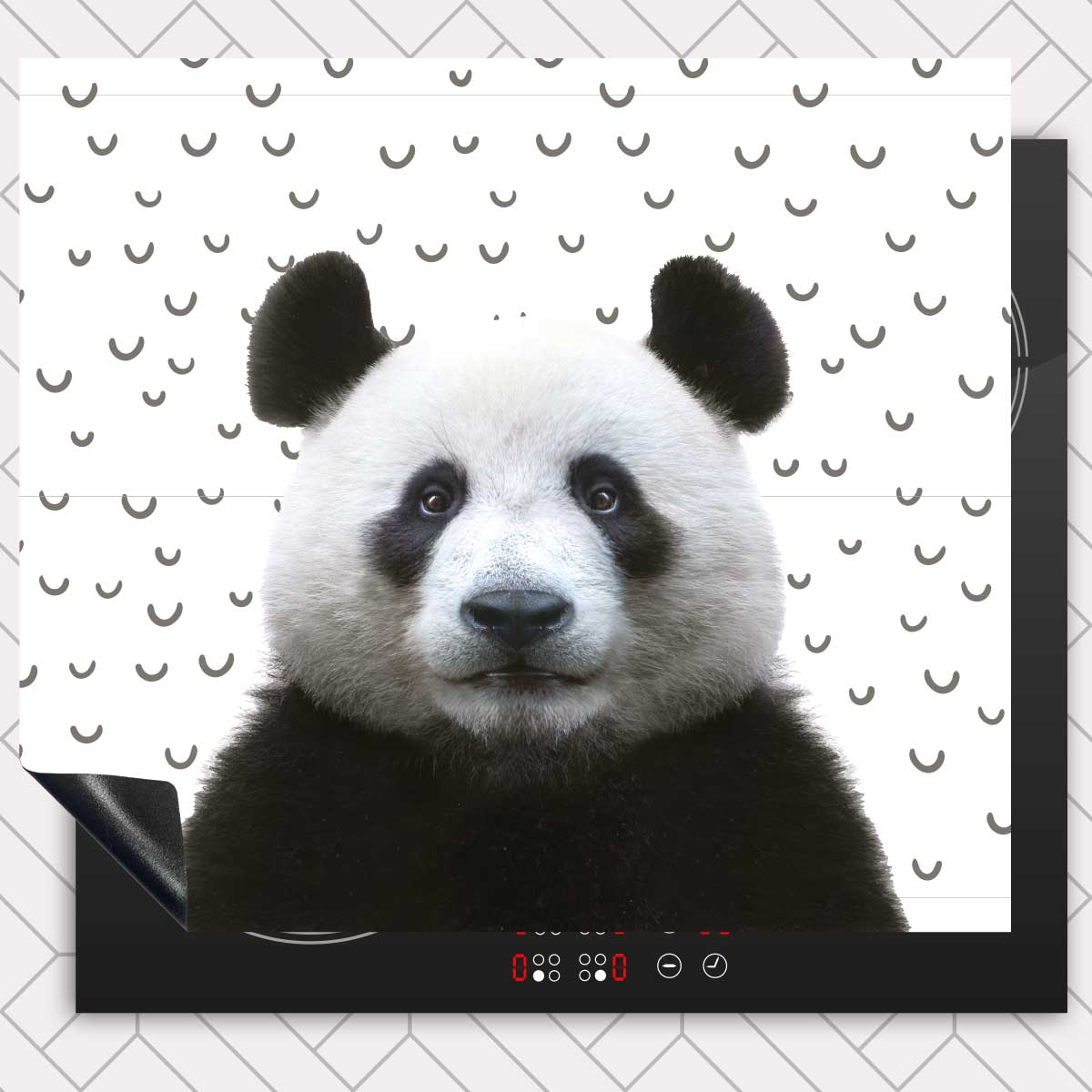 Inductie beschermer - Funny panda fugler