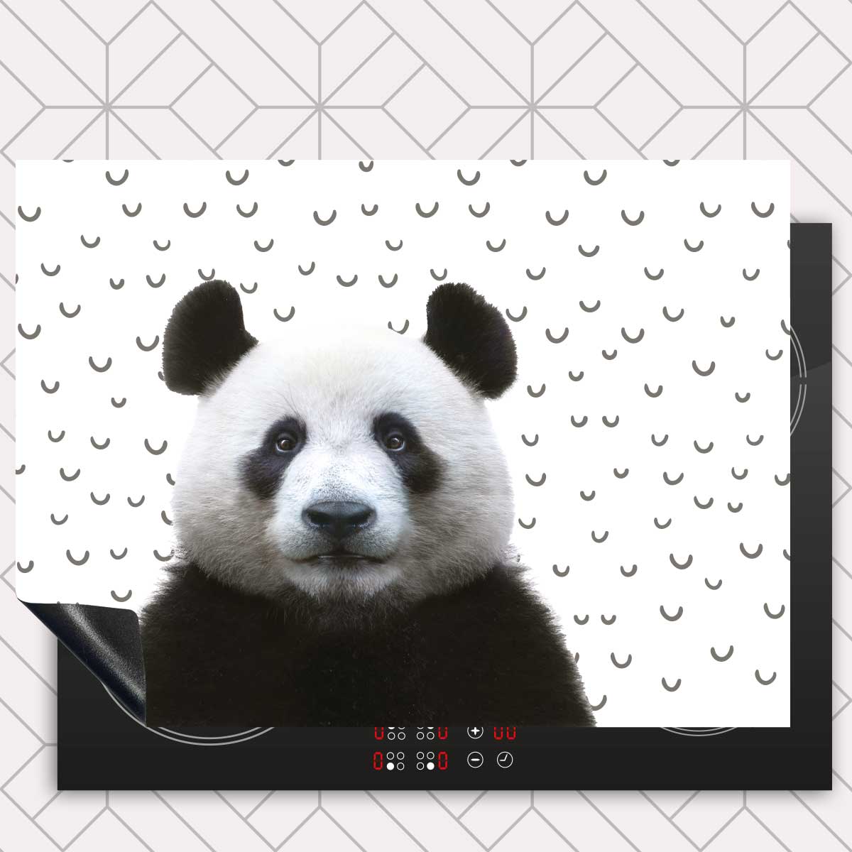 Inductie beschermer - Funny panda fugler