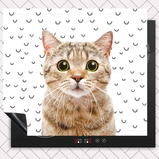 Inductie beschermer - Funny kat fugler