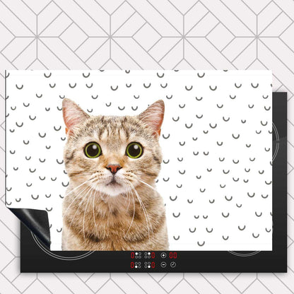 Inductie beschermer - Funny kat fugler