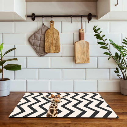 Inductie beschermer - Funny giraf zigzag