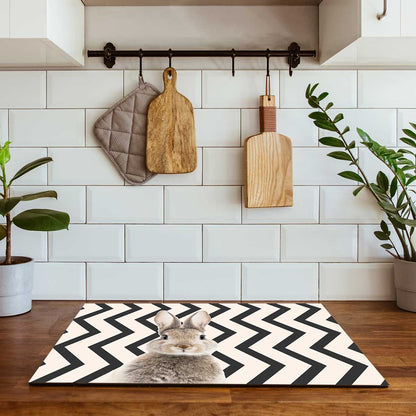 Inductie beschermer - Funny konijn zigzag