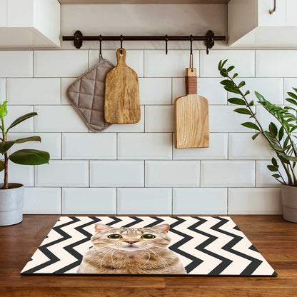 Inductie beschermer - Funny kat zigzag