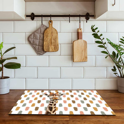 Inductie beschermer - Funny giraf vlekken