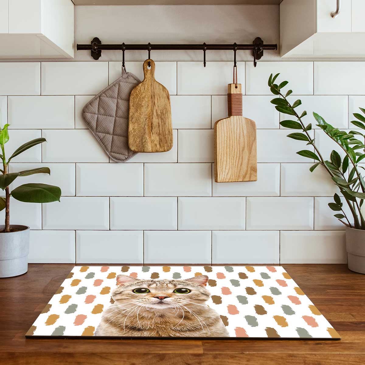 Inductie beschermer - Funny kat vlekken