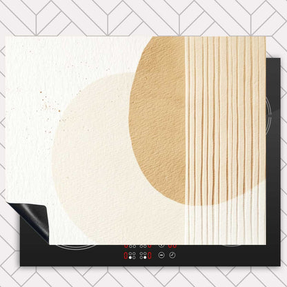 Inductie beschermer - Japandi Minimal beige