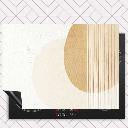 Inductie beschermer - Japandi Minimal beige