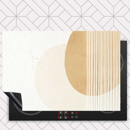 Inductie beschermer - Japandi Minimal beige