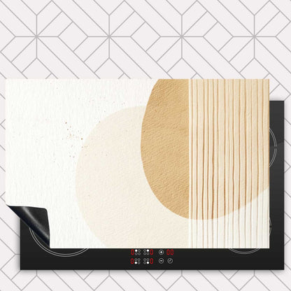 Inductie beschermer - Japandi Minimal beige