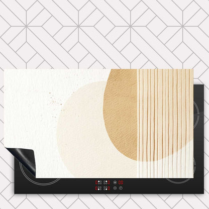 Inductie beschermer - Japandi Minimal beige