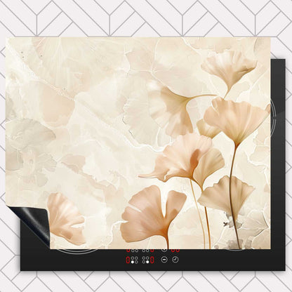 Inductie beschermer - Japandi Bloemen