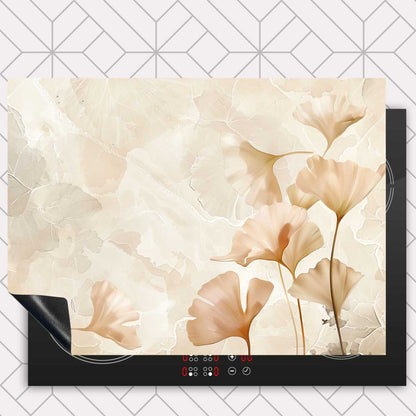 Inductie beschermer - Japandi Bloemen