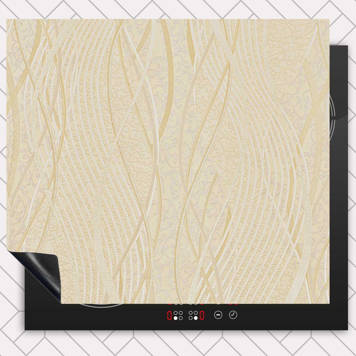 Inductie beschermer - Japandi Beige