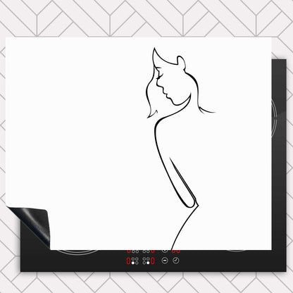 Inductie beschermer - Contour van een vrouw