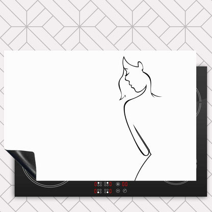 Inductie beschermer - Contour van een vrouw