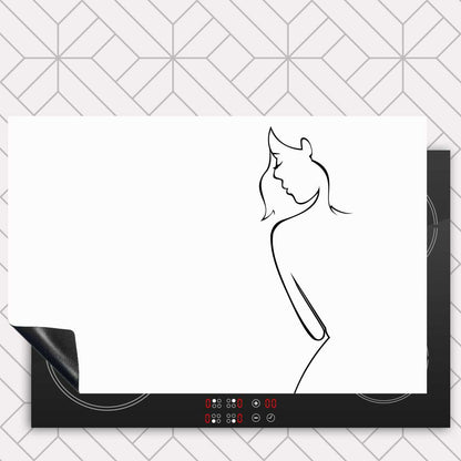 Inductie beschermer - Contour van een vrouw