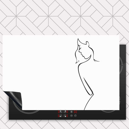 Inductie beschermer - Contour van een vrouw