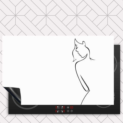 Inductie beschermer - Contour van een vrouw