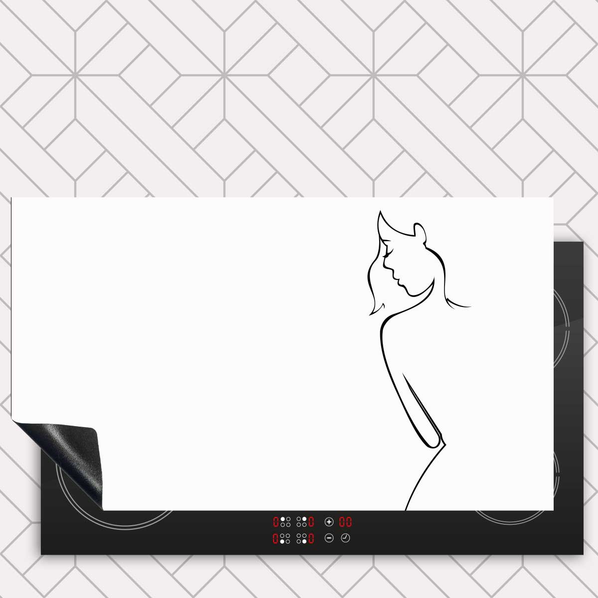 Inductie beschermer - Contour van een vrouw