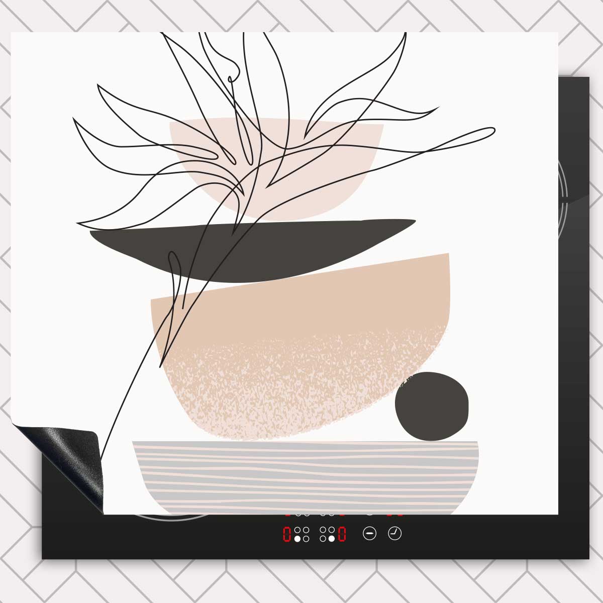 Inductie beschermer - Noordse bloem