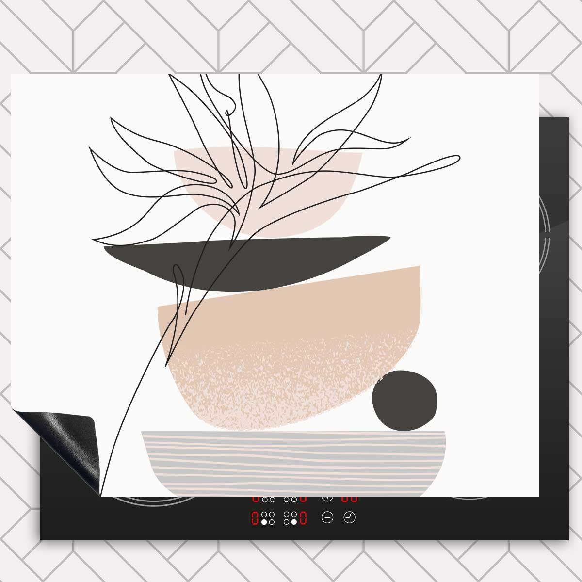 Inductie beschermer - Noordse bloem