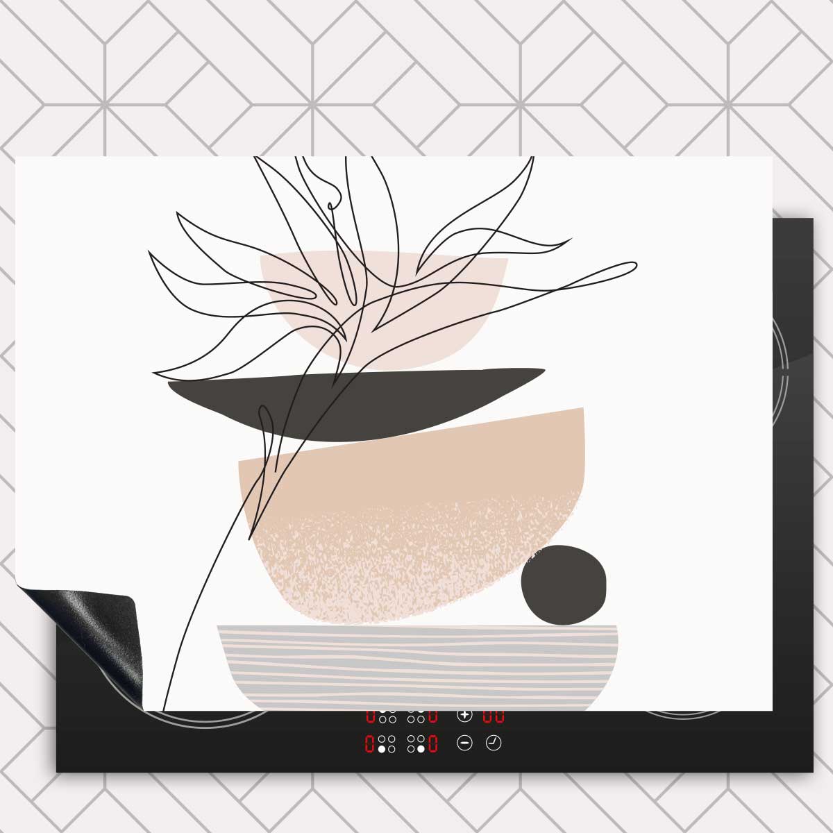 Inductie beschermer - Noordse bloem