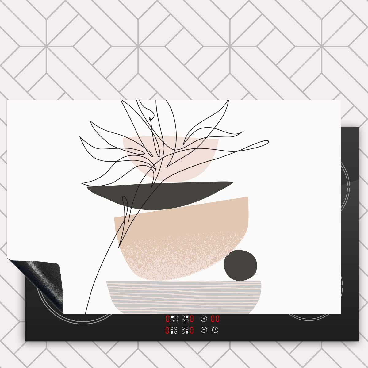 Inductie beschermer - Noordse bloem