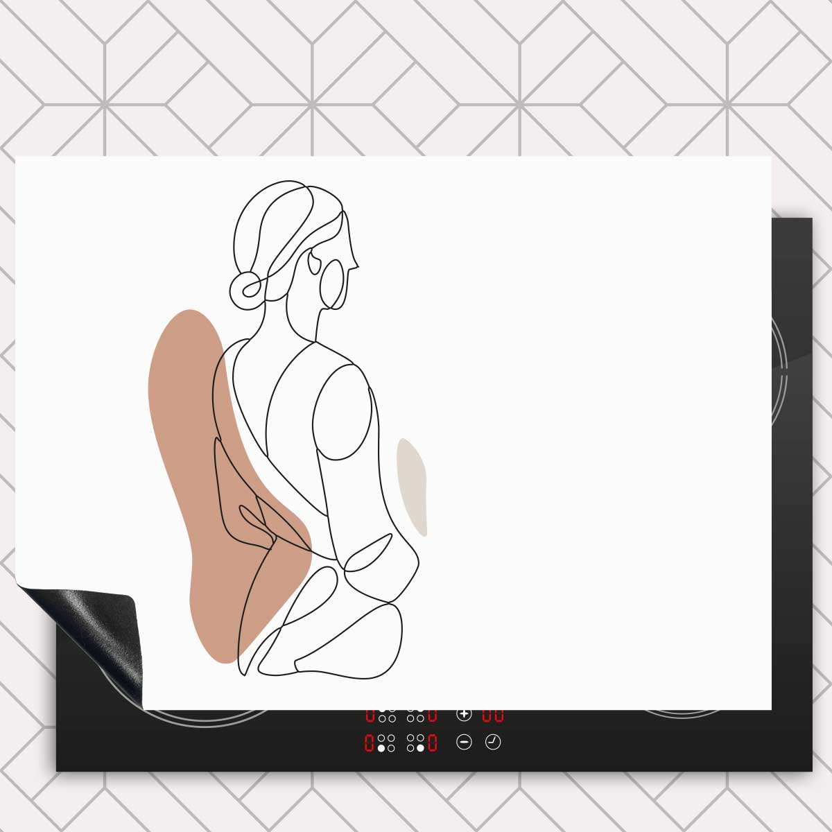 Inductie beschermer - Vrouw in silhouette