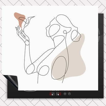 Inductie beschermer - Vrouw met vogel