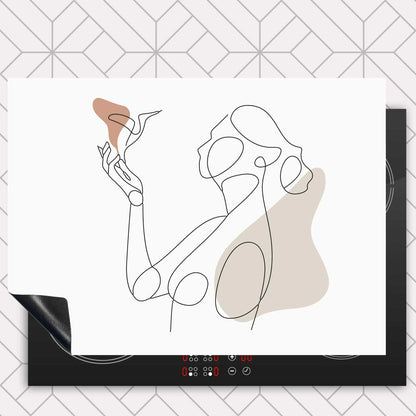 Inductie beschermer - Vrouw met vogel