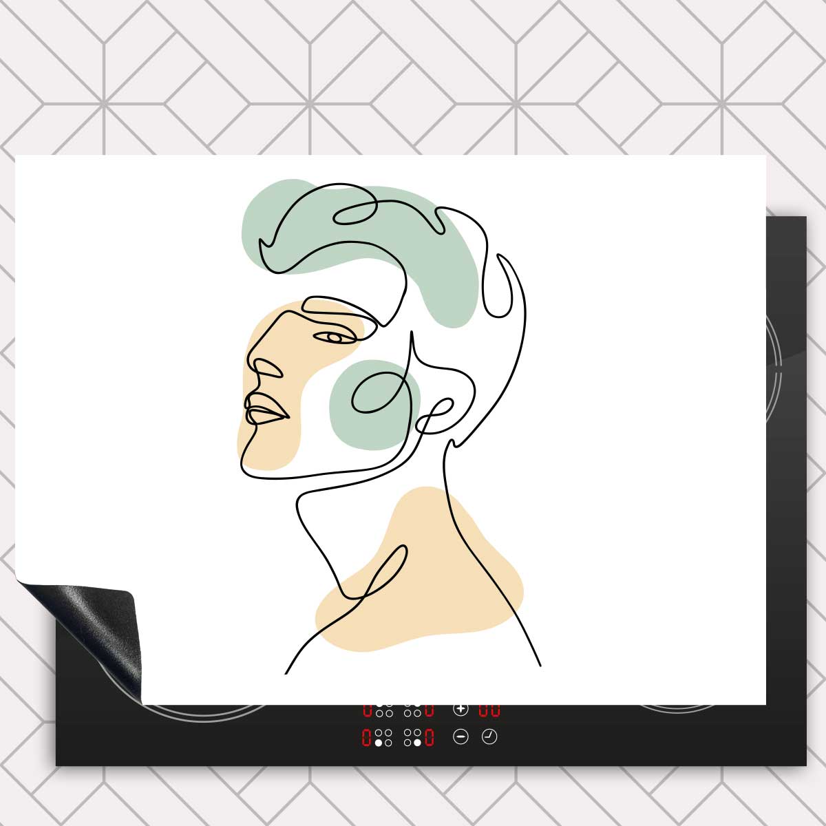 Inductie beschermer - Man in één lijn