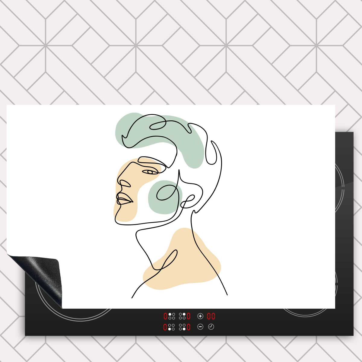 Inductie beschermer - Man in één lijn