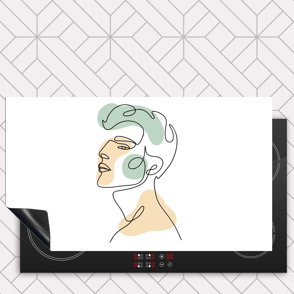 Inductie beschermer - Man in één lijn