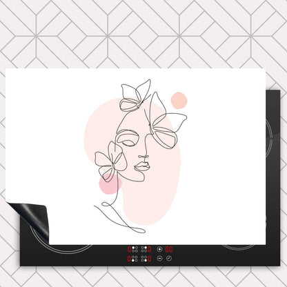 Inductie beschermer - Vrouw met vlinder